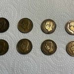 10 Lej Románia, réz/ötvözet pénzérmék egyben VF-XF 1930. (8 db) fotó