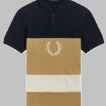 FRED PERRY Printer Color Block Polo Ffi Pólóing - ÚJ - L - 90Eur fotó