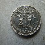 EZÜST EGYIPTOM 2 PIASTRES, 1917. 1 DB. 2, 8 GR. SZÉP fotó