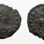 Arcadius AE3 GLORIA ROMANORVM, lovas fotó