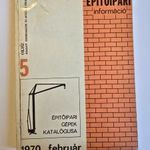 Építőipari gépek katalógusa 1970 február fotó