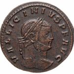 I. Licinius Follis Serdica GENIO AVGVSTI (Br) 6, 09g -EF Ritka! Barna patina! Centrális veret! fotó