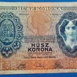 1907 -es 20 Korona bankó Osztrák-Magyar Bank Ritkább !!! F (L0634) fotó