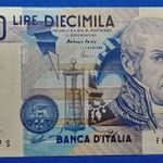 1984 -es ropogós papírú ITALY -10.000 Lire vízjeles és fémszálas bankó UV aktivitással !!! F (L0638) fotó