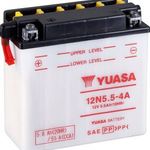 Motorkerékpár elem Yuasa 12N5.5-4A 12 V 5.5 Ah A következő modellekhez Motorkerékpárok, Motoros r... fotó