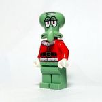 Mikulás Tunyacsáp EREDETI LEGO egyedi minifigura - Spongyabob Squidward - Új fotó