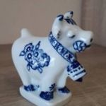 Zsolnay kistehén porcelán figura újszerű fotó