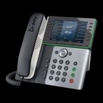 HP Poly Edge E550 VoIP Telefon + PoE - Fekete/Fehér (82M91AA) fotó