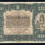 1920 10.000 Korona (eredeti állapot ! erős, ropogós papír) VF+ -P43 fotó