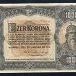 1920 1000 Korona (erős, ropogós papír) VF+ -P47 fotó