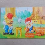 Vintage FERRERO Kinder tojás puzzle -- törpék sorozat 1992. évi fotó