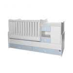 Lorelli MiniMax kombi ágy 72x190 - White / Baby Blue fotó