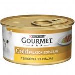 GOURMET GOLD Csirkével és májjal szószban nedves macskaeledel 85g fotó