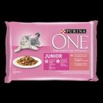 PURINA ONE JUNIOR Lazaccal és Sárgarépával nedves macskaeledel 4x85g fotó