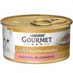 GOURMET GOLD Lazaccal és csirkével szószban nedves macskaeledel 85g fotó