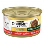 GOURMET GOLD Succulent Delights Marhával nedves macskaeledel 85g fotó