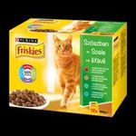 FRISKIES Szószban Marhával/Csirkével/Tonhallal/Tőkehallal nedves macskaeledel 12x85g fotó