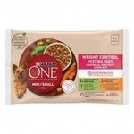 Purina ONE MINI/SMALL Weight Control/Steril nedves kutyaeledel 4x85g fotó