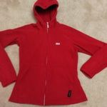 HELLY HANSEN , H/H női 38-as piros színű kapucnis polartec- polárfelső , felsőrész, szabaidőfelső fotó