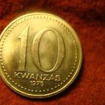 Angola nikkel 10 kwanzas 1978 aUNC /1 oldalán szép patina/ fotó