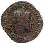 III. Gordianus sestertius RIC: 335a Cohen: 329 (Br) 18, 56g VF+ fotó