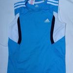 Adidas világoskék fehér ujjatlan Clima Cool mez 140 - 9-10 évesnek fotó