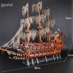 Lepin Karib Tenger Kalózai Bolygó Hollandi Flying Dutchman kalóz hajó 3650db + lego mágnes ÚJ fotó