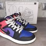 Air Jordan 1 Mid SS Skyline (GS) Concord/Black/University Red (DX4379-400) cipő, méret: 38, (24 cm) fotó