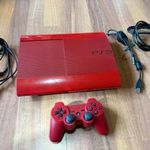 PS3 Super Slim 500GB piros konzol fotó