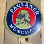 ÚJ Paulaner München cégér/tábla ledes világítással fényerőszabályzó dimmer kapcsolóval fotó