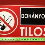 Információs tábla-- Dohányozni tilos ! PVC tábla fotó