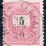 1881 feketeszámú krajcáros NÉMET-JÁRFALU bélyegzés Burgenland Austria Gudlin E3.20 / 80p (d40) fotó