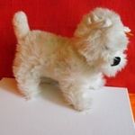 Eredeti STEIFF kutya West highland white terrier Westie kutya plüss kabala figura 40x30 cm EXTRA fotó