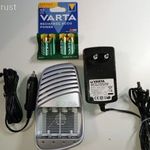 VARTA 15 PERCES TÖLTŐ TIPUS: 57075 4 DB AA/AAA AKKUMULÁTOR TÖLTÉSÉRE + 230 V ADAPTER + 12 V AUTÓS fotó