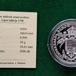 Magyar Tallérok utánveretben ! II.Lipot 1790. 20 gramm. 999 Ezüst. INGYEN POSTA !!! fotó