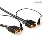 ACT High Performance VGA + Audio connection cable male-male 10m Black AK4994 fotó