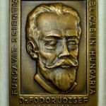 1965 ORSZÁGOS KÖZEGÉSZSÉGÜGYI INTÉZET - DR. FODOR JÓZSEF EMLÉK BRONZ PLAKETT fotó