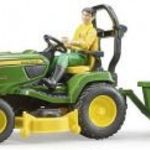 John Deere X949 kerti traktor és traktorvezető figura, Bruder 62104 fotó