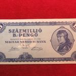 100 MILLIÓ B.PENGŐ 1946 UNC fotó