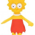 23cm-es Simpsons / Simpson Család figura - Lisa / Liza Simpson plüss figura - új, címkés Simson plüs fotó