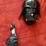 Eredeti 3DLightFX Star Wars Darth Vader fej 3D LED dekor fali lámpa + fénykard kézzel !! fotó