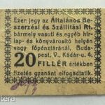 Budapest, Általános Beszerzési és Szállítási Rt., 20 fillér, aláírt. képeslap hátlap, BUC-5.1 szük fotó