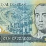 Brazília 100 cruzados 1987 EF/XF bankjegy fotó