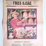 Szeresd a méhet! 1948 Friss Újság dekoratív kaptár rajzos címlap - Méhész méhészet verses propaganda fotó