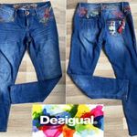 30-as hímzett DESIGUAL csinos farmernadrág* 40 rugalmas exclusive DESIGUAL farmer 24e.Ft helyett fotó