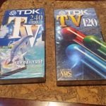 Retro bontatlan TDK VHS videó kazetták 2db együtt szocreál kádár fotó