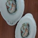 (K) Victoria Austria porcelán halas tányér 2 db fotó