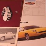 Fiat Barchetta Coupe X1/9 124 Cabriol 4 db eredeti, gyári prospektus. Ötvenéves prospektus szett 690 fotó