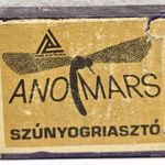 Régi magyar gyufásdoboz - ANOMARS szúnyogriasztó - fotó