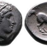 Philip II i.e.359-336 Macedonia, AE, Apollo és lovas E monogram, ókori görög bronz, Philipposz fotó